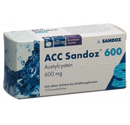 ACC Sandoz cpr eff 600 mg arôme mûre 10 pce