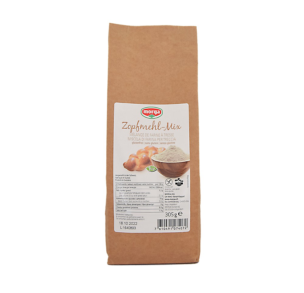 MORGA mélange farine tresse sans gluten bio 305 g