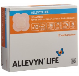 ALLEVYN LIFE pans plaie silic 12.9x12.9cm 10 pce