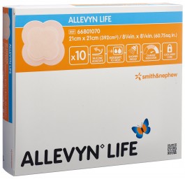 ALLEVYN LIFE pans plaie silic 21x21cm 10 pce