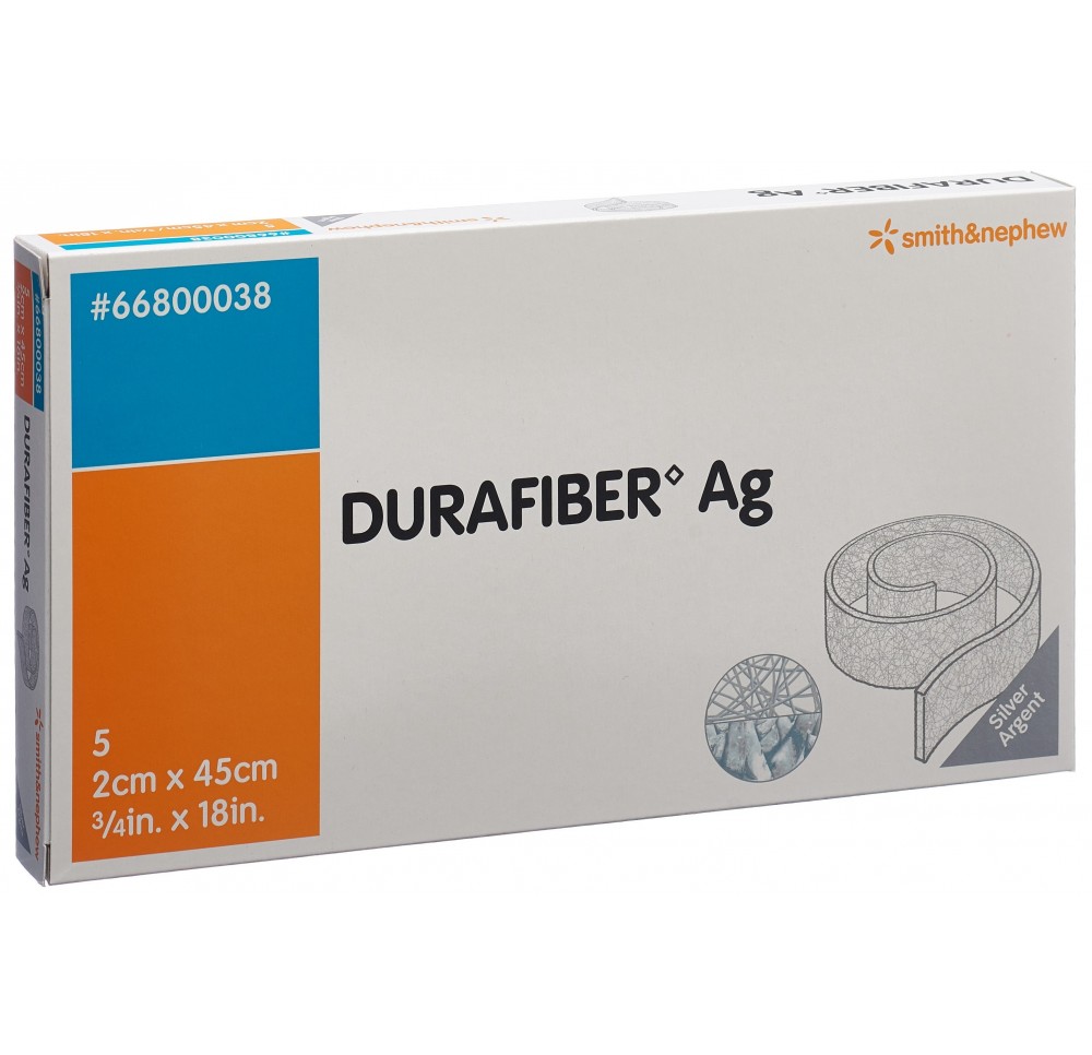 DURAFIBER AG pansem vulnéraire 2x45cm st rop 5 pce