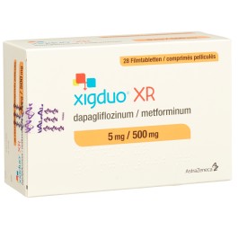 XIGDUO XR cpr pell 5 mg/500 mg 28 pce