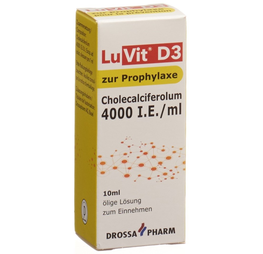 LUVIT D3 sol huileuse 4000 UI/ml prévention 10 ml LUVIT D3 sol huileuse 4000 UI/ml prévention 10 ml