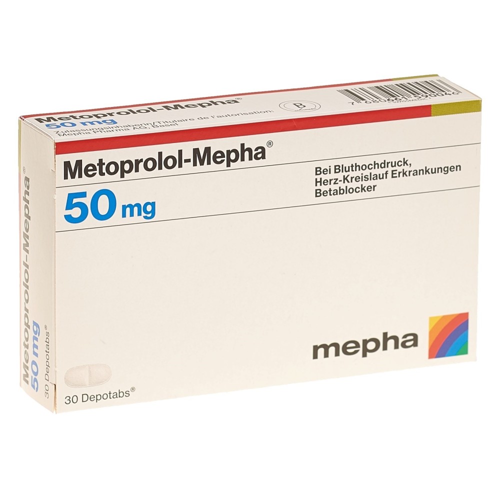 METOPROLOL Mepha depotabs 50 mg 30 pce METOPROLOL Mepha depotabs 50 mg 30 pce