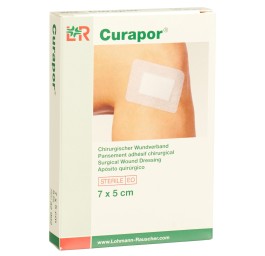 CURAPOR pansement adhés chirurgi 7x5cm st 5 pce