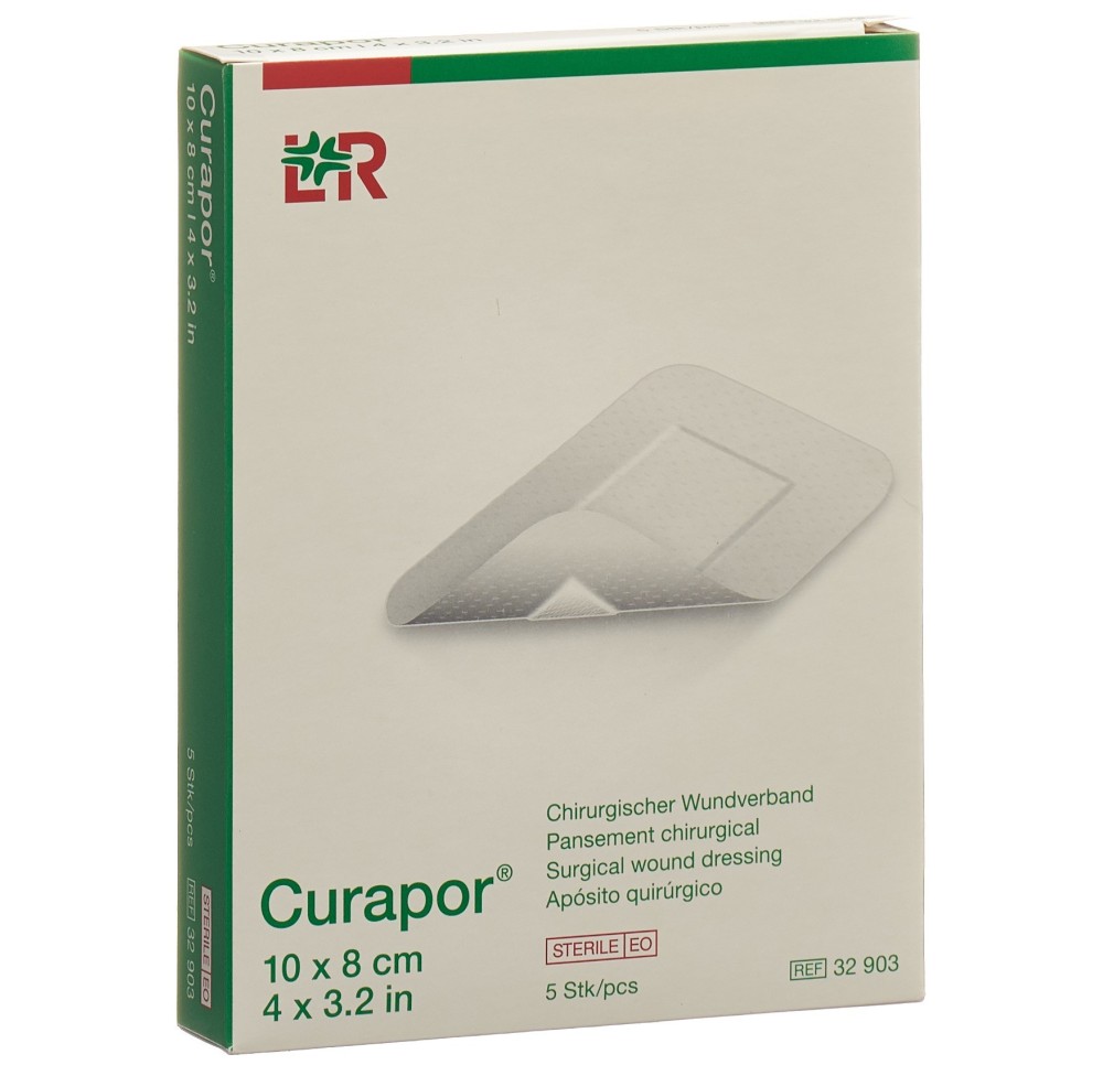 CURAPOR pansement adhés chirurgi 10x8cm st 5 pce CURAPOR pansement adhés chirurgi 10x8cm st 5 pce