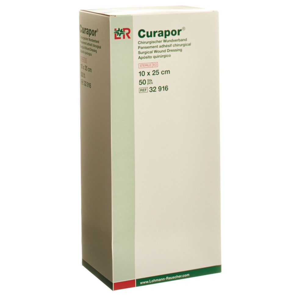 CURAPOR pansement adhés chirurgi 10x25cm st 50 pce CURAPOR pansement adhés chirurgi 10x25cm st 50 pce