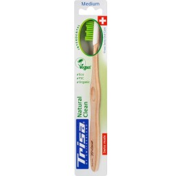 TRISA Natural Clean brosse à dents en bois medium