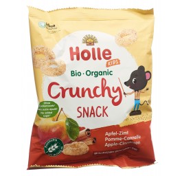 HOLLE Bio-Crunchy Snack pomme canelle 25 g