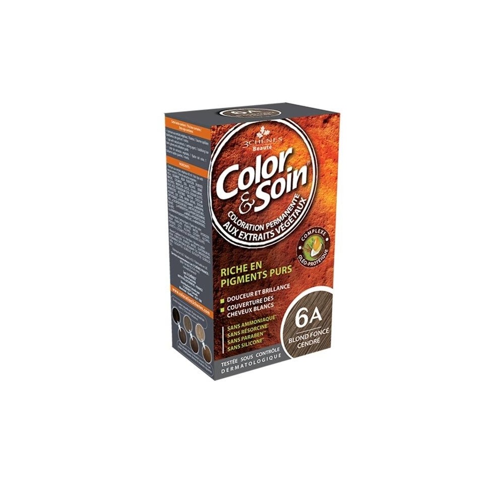 COLOR & SOIN coloration 6A blond foncé cend 135 ml