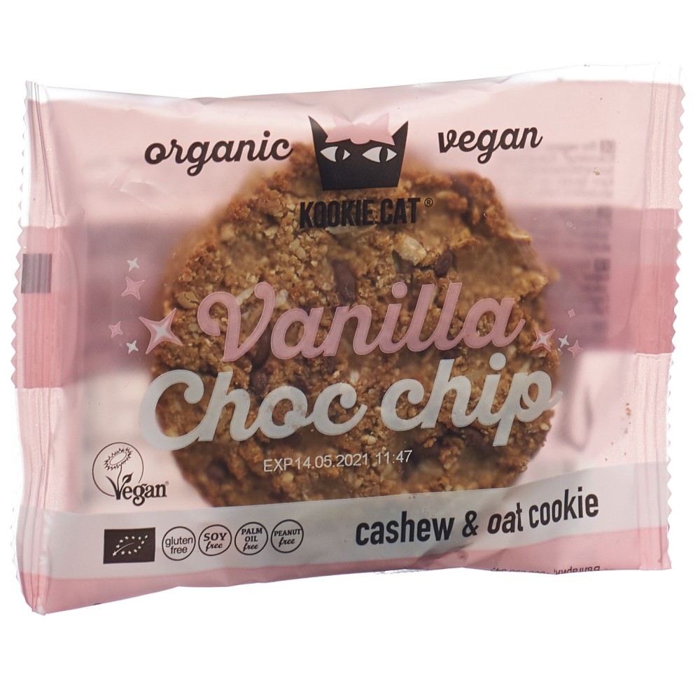 KOOKIE CAT Vanilla Choc Chip Cookie 50 g KOOKIE CAT Vanilla Choc Chip Cookie 50 g