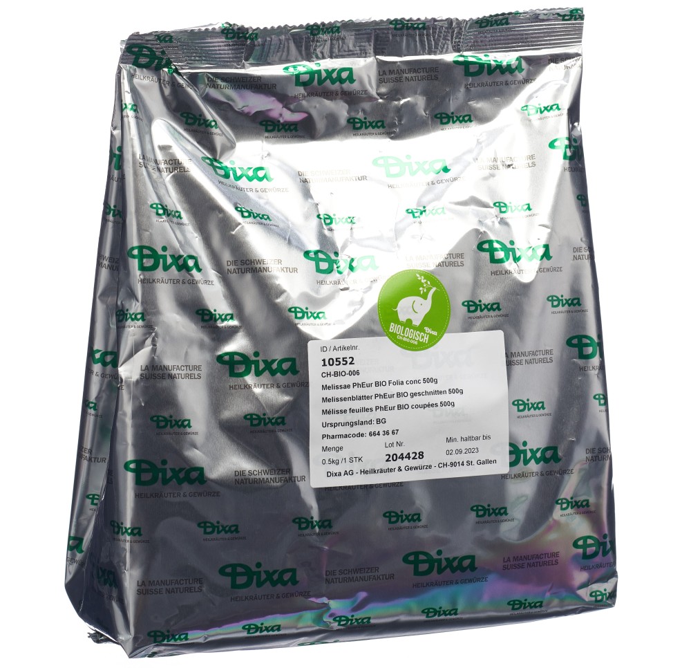 DIXA Mélisse feuilles PhEur BIO coupées 500 g