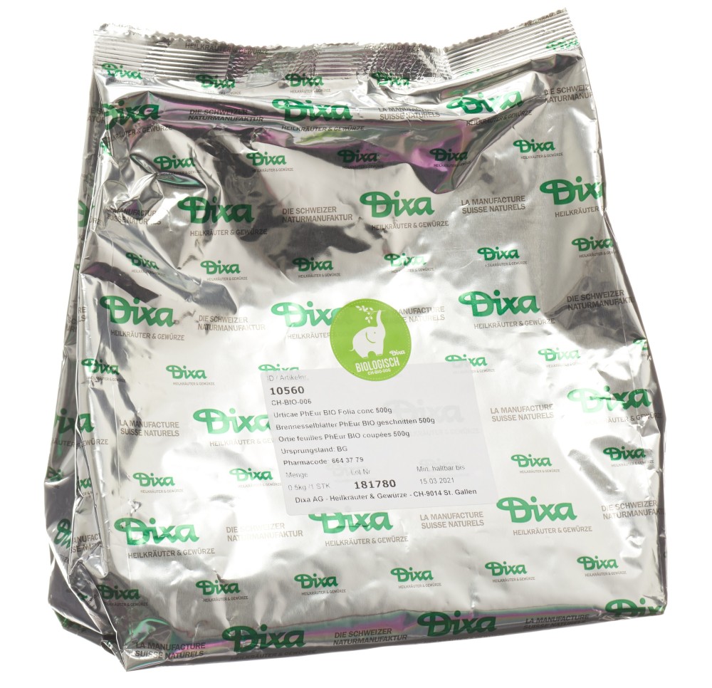 DIXA Ortie feuilles PhEur BIO coupées 500 g