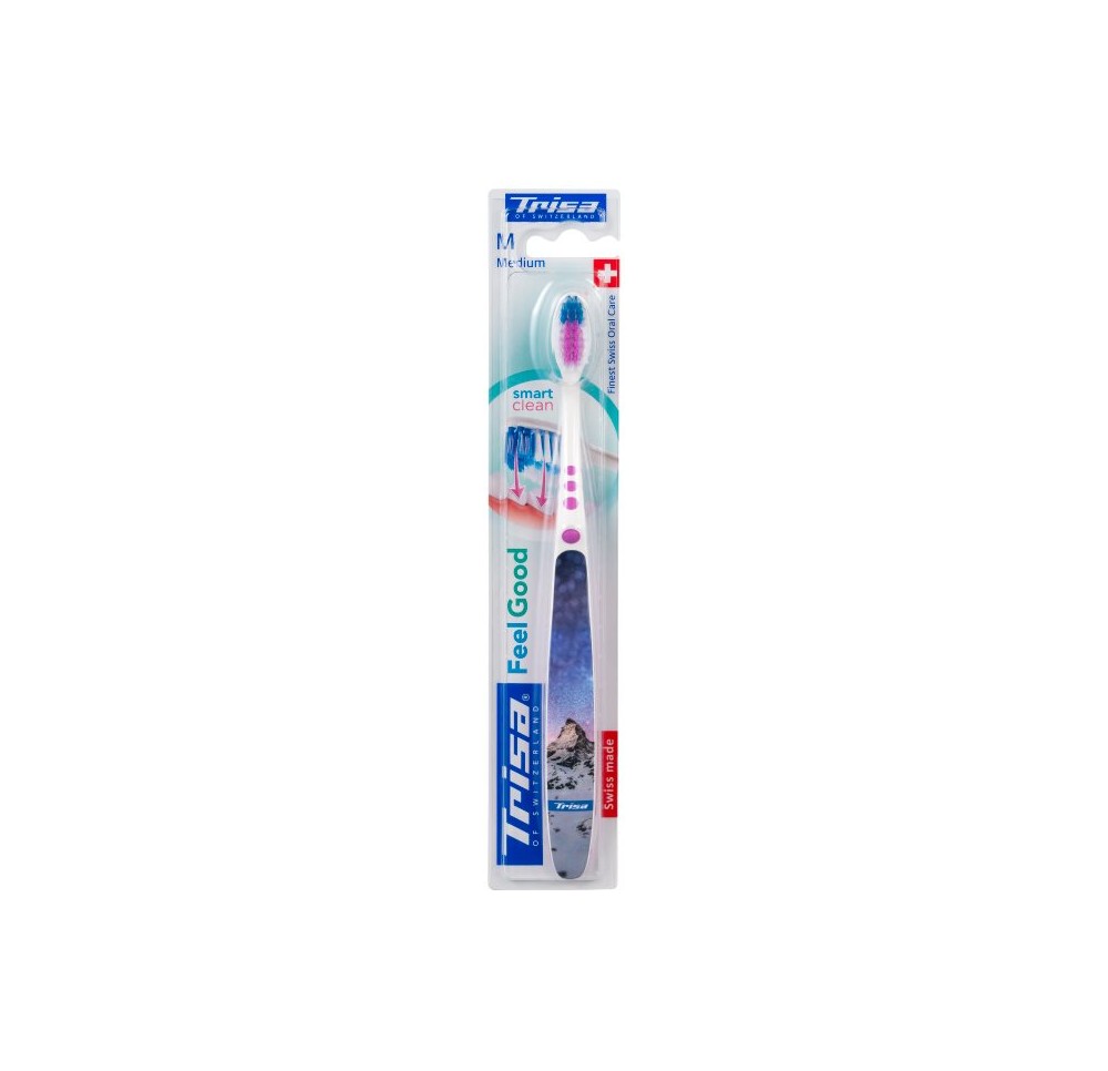 TRISA Feelgood Smart Clean brosse à dents medium TRISA Feelgood Smart Clean brosse à dents medium