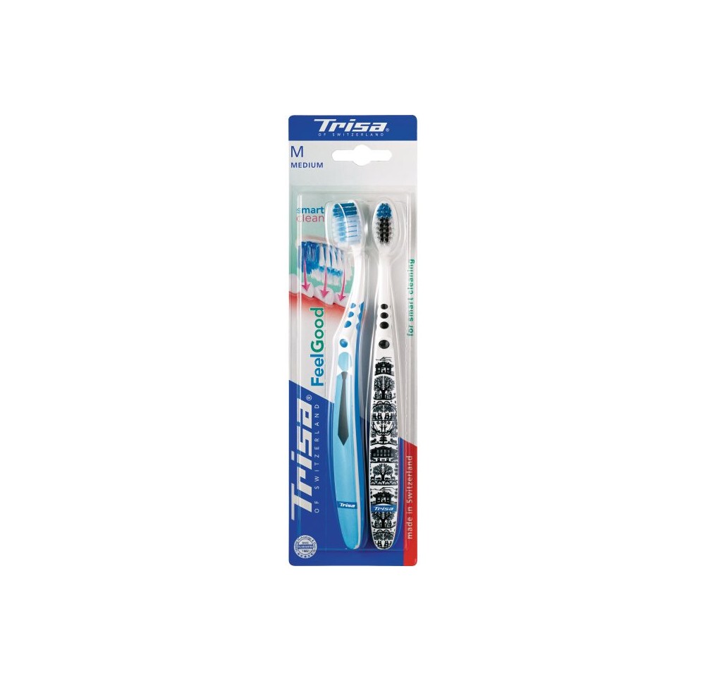TRISA Feelgood Smart Clean brosse à dents duo med TRISA Feelgood Smart Clean brosse à dents duo med