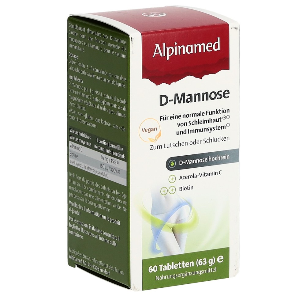 ALPINAMED D-Mannose cpr bte 60 pce ALPINAMED D-Mannose cpr bte 60 pce