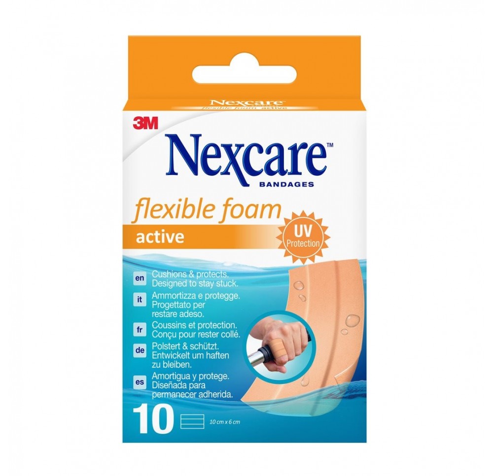 3M NEXCARE pansem foam activ bandes 6x10cm 10 pce