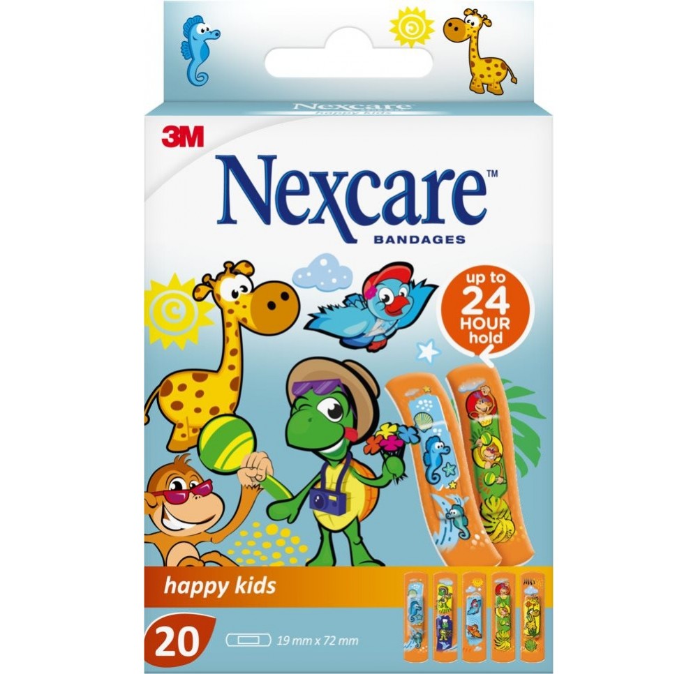 3M NEXCARE pansements enf Hap Kid 1.9x7.2cm 20 pce