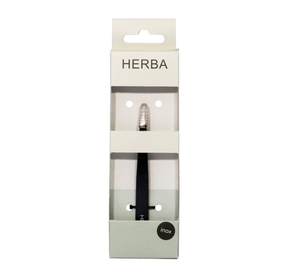 HERBA pincette biseautée inox noir logo