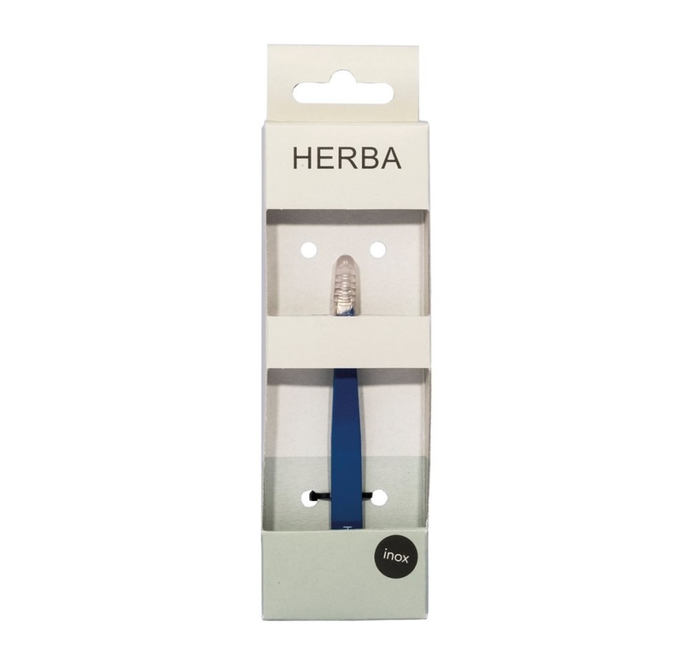 HERBA pincette biseautée inox bleu HERBA pincette biseautée inox bleu