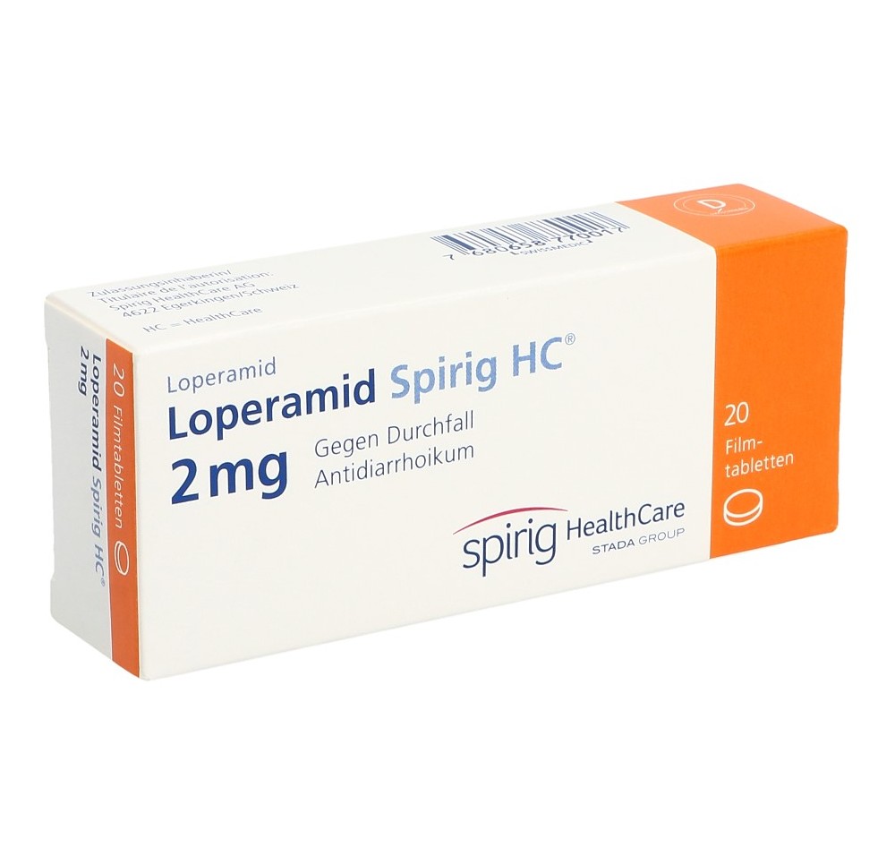 LOPERAMIDE Spirig HC cpr pell 2 mg 20 pce LOPERAMIDE Spirig HC cpr pell 2 mg 20 pce