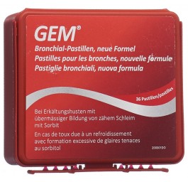 GEM pastilles bronches au sorbitol bte 36 pce