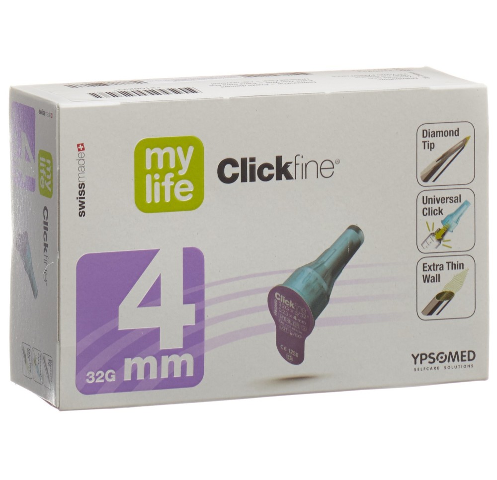 MYLIFE (IP-APS) CLICKFINE aiguil 4mm 32G 100 pce
