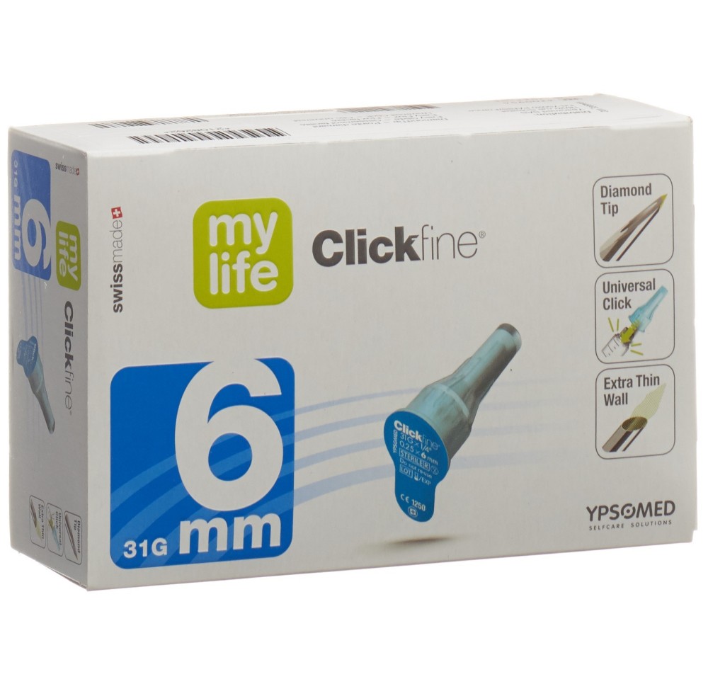 MYLIFE (IP-APS) CLICKFINE aiguil 6mm 31G 100 pce