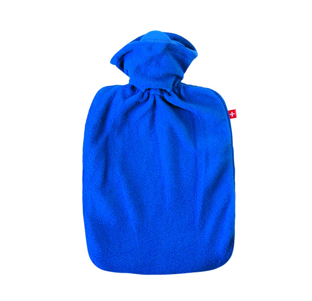 EMOSAN bouillotte classic étoffe moelleuse bleu