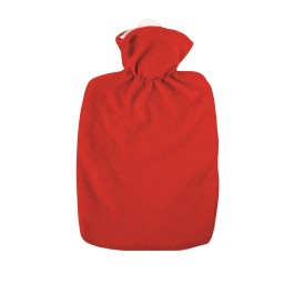 EMOSAN bouillotte classic étoffe moelleuse rouge