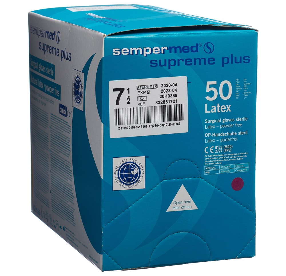 SEMPERMED Supreme Plus gants OP 7.5 st 50 paire