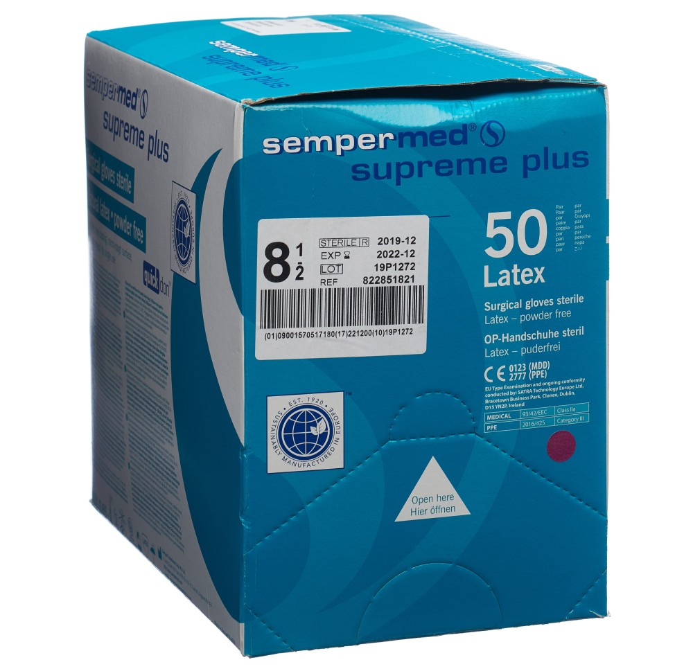SEMPERMED Supreme Plus gants OP 8.5 st 50 paire