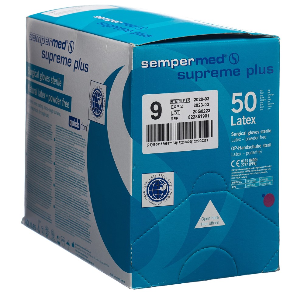 SEMPERMED Supreme Plus gants OP 9 st 50 paire