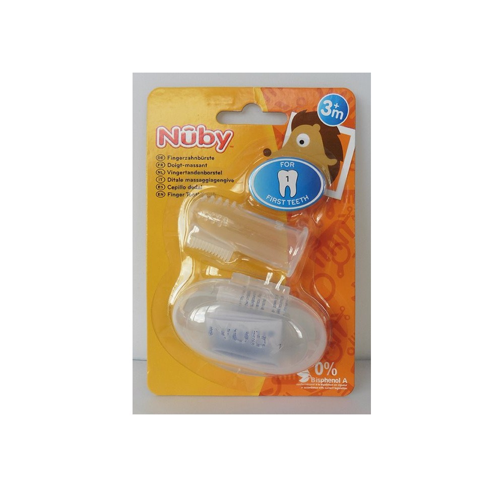 NUBY brosse à dents doigt av boîte de rangement