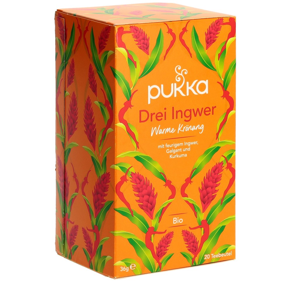 PUKKA Drei Ingwer thé bio sach 20 pce PUKKA Drei Ingwer thé bio sach 20 pce