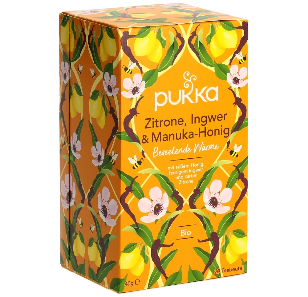PUKKA Zitrone Ingwer&Manuk Hon thé bio sach 20 pce PUKKA Zitrone Ingwer&Manuk Hon thé bio sach 20 pce