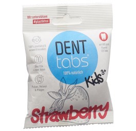 DENTTABS Zahnputztabletten Strawb m Fluor 125 pce