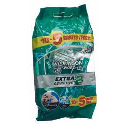 WILKINSON Extra II Sensitive rasoir jetab 10+5pce