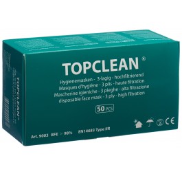 TOPCLEAN masques chirurgicaux 3pl type IIR 50 pce