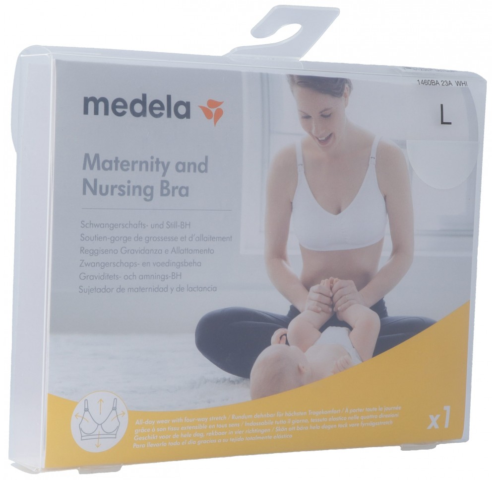 MEDELA sout-gorge grossesse allaitem L blanc