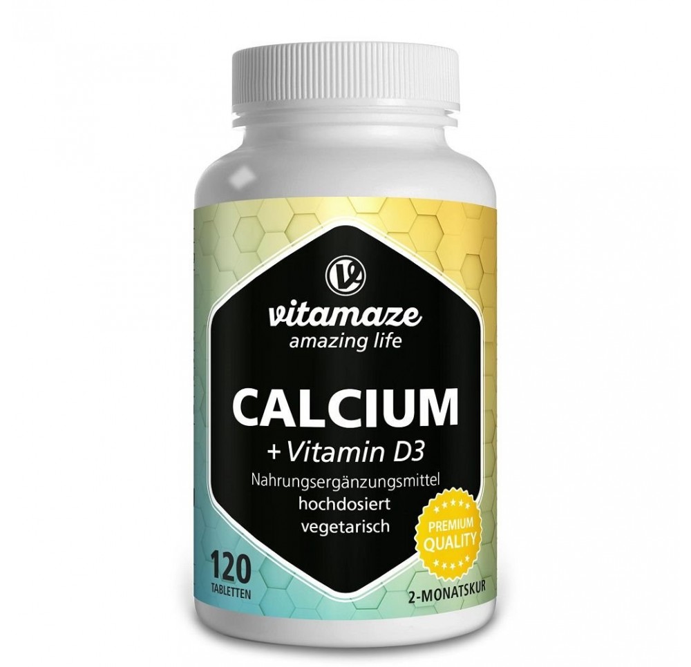 VITAMAZE Calcium D3 600 mg 400 UI végétar 120 pce