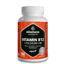 VITAMAZE VitB12 cpr 1000 mcg B9 B6 végétal 180 pce