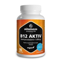 VITAMAZE VitB12 Aktiv cpr 1000 mcg végétal 90 pce