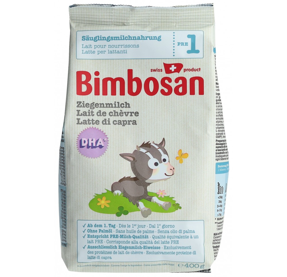 BIMBOSAN lait de chèvre 1 nourriss rech sach 400 g