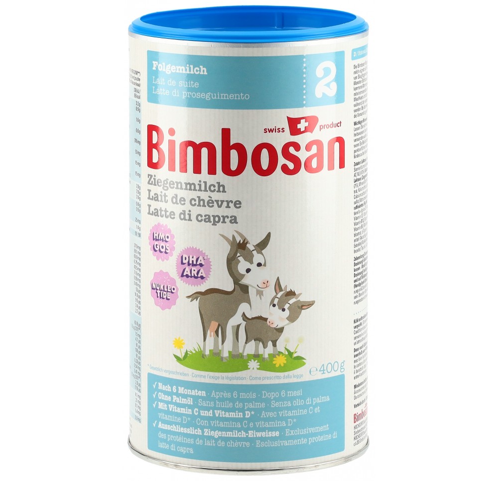 BIMBOSAN lait de chèvre 2 suite bte 400 g