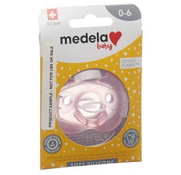 MEDELA Baby Sucette Soft Silicone 0-6 rose