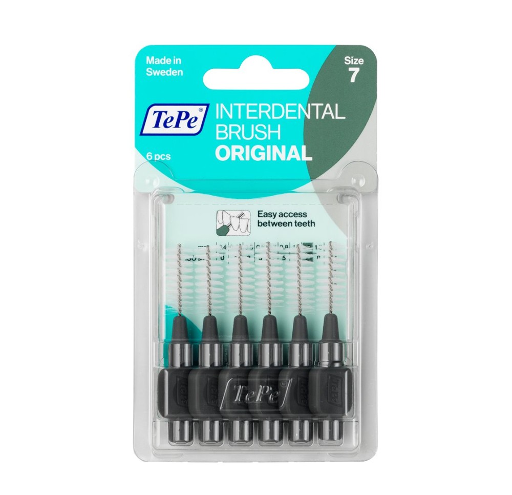 TEPE Interdental Brush 1.3mm gris 6 pce TEPE Interdental Brush 1.3mm gris 6 pce