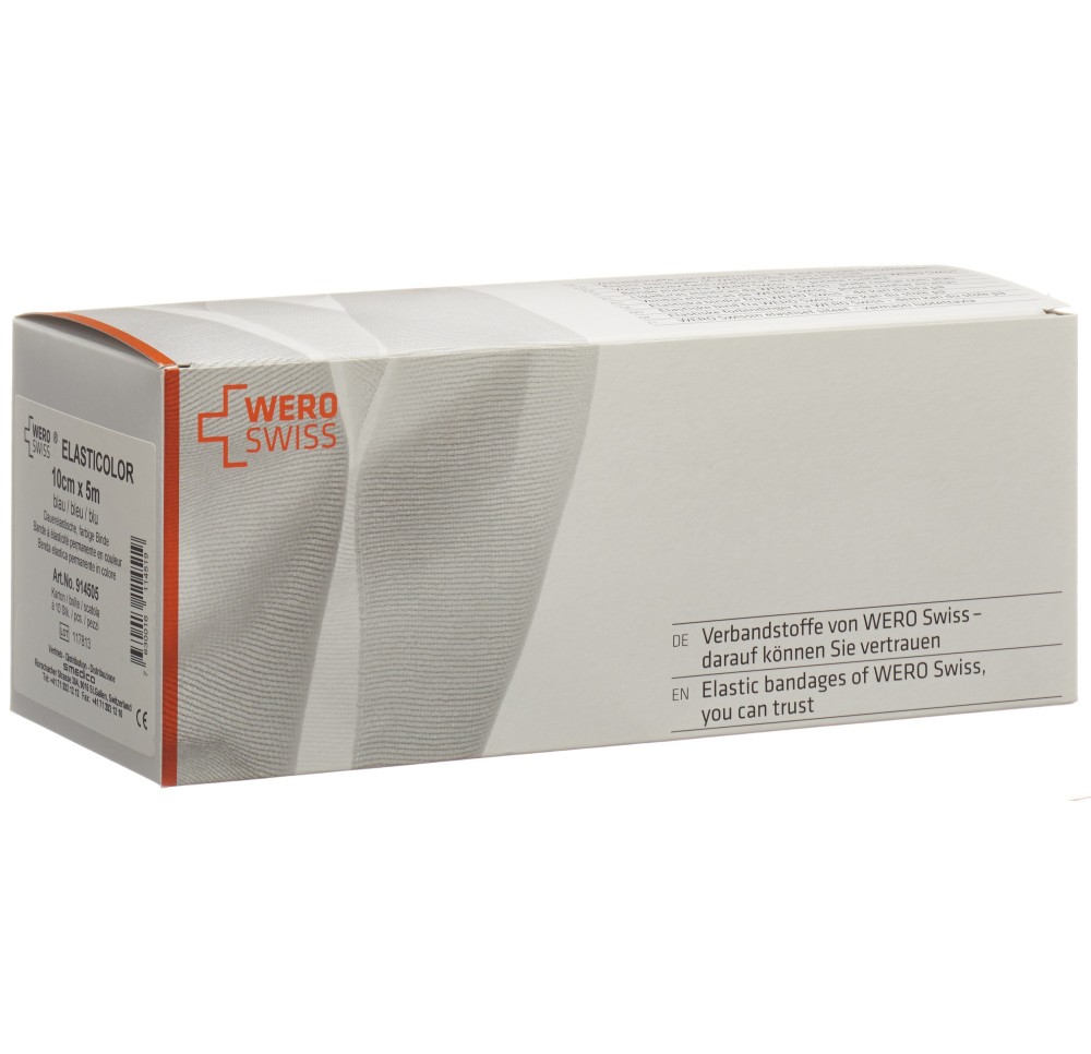 WERO SWISS Elasticolor band él 5mx10cm bleu 10 pce