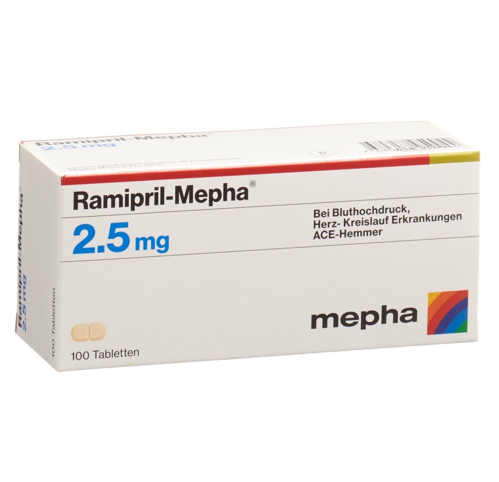 RAMIPRIL Mepha cpr 2.5 mg 100 pce RAMIPRIL Mepha cpr 2.5 mg 100 pce