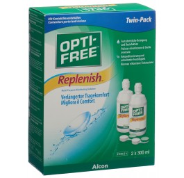 OPTI FREE REPLENISH solution décontamin 2 x 300 ml